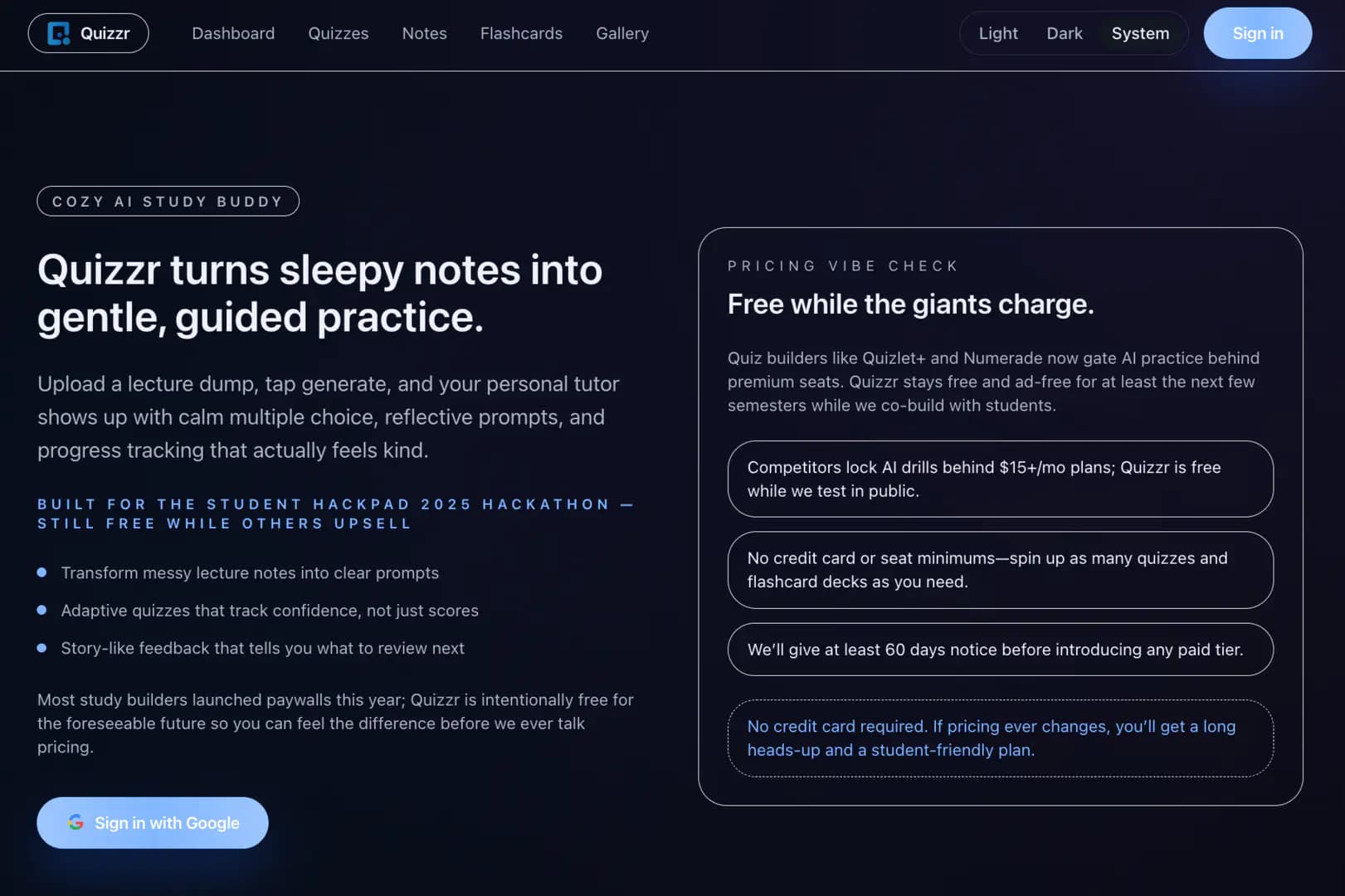 Image of AI Quiz platform, HackPad 2025 Semifinalist · 131 users