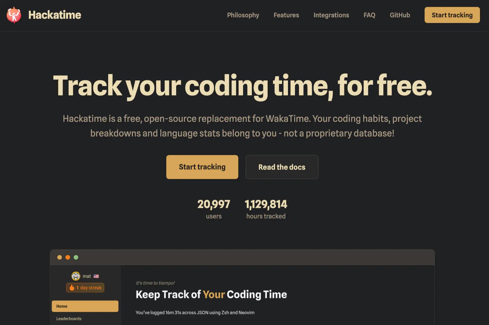 Image of Set up Hackatime + WakaTime in VS Code or GitHub Codespaces in minutes.